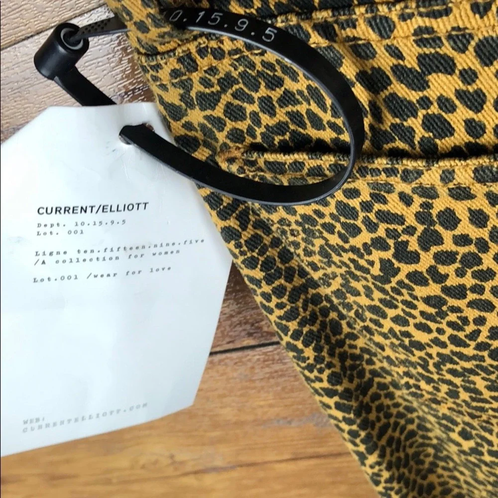 CURRENT ELLIOTT leopard print women’s jeans size: 24=00 new with tags